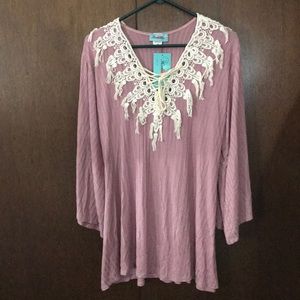 Ribbed Rodeo Fox 🦊 Lace Up tunic
